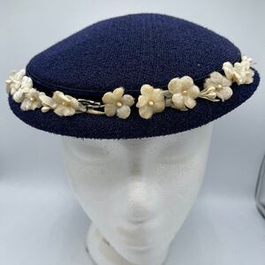 Blue Vintage Saucer Pin Hat